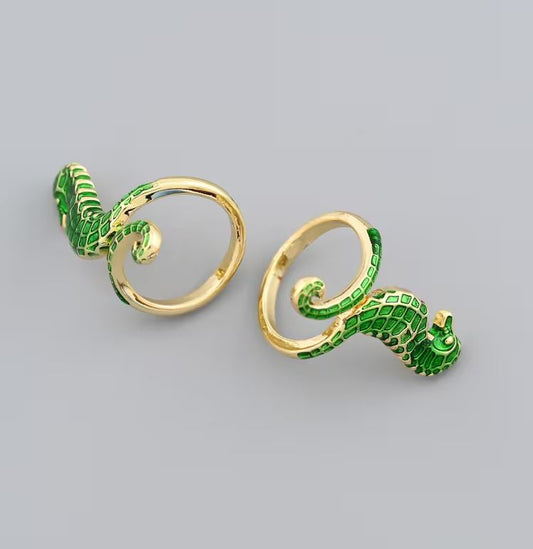 Exotic Filled Open Band Snake Ring